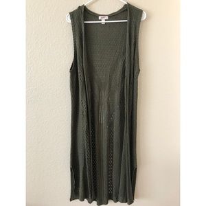 Green Arizona Jeans Co Long Cardigan